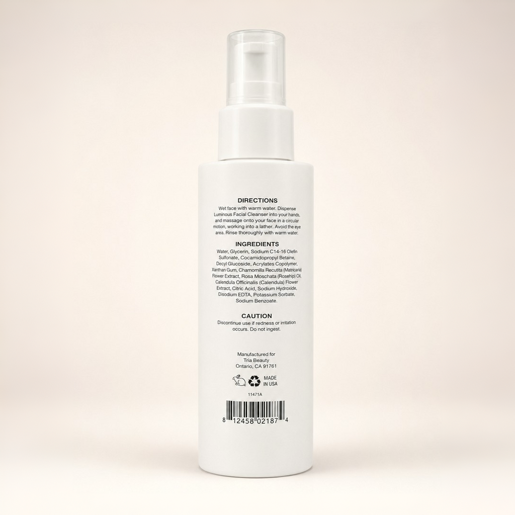 Tria Beauty Luminous Facial Cleanser - Radiance Collection Smoothing Wash (4 fl oz)