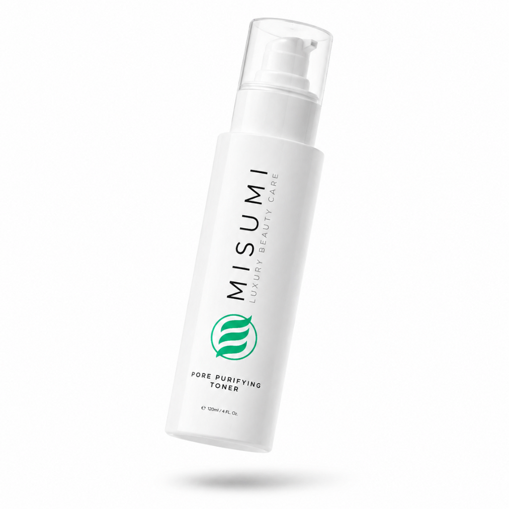 4oz bottle of MISUMI Pore Purifying Toner with Lavender and Sage extracts for oily and acne-prone skin.