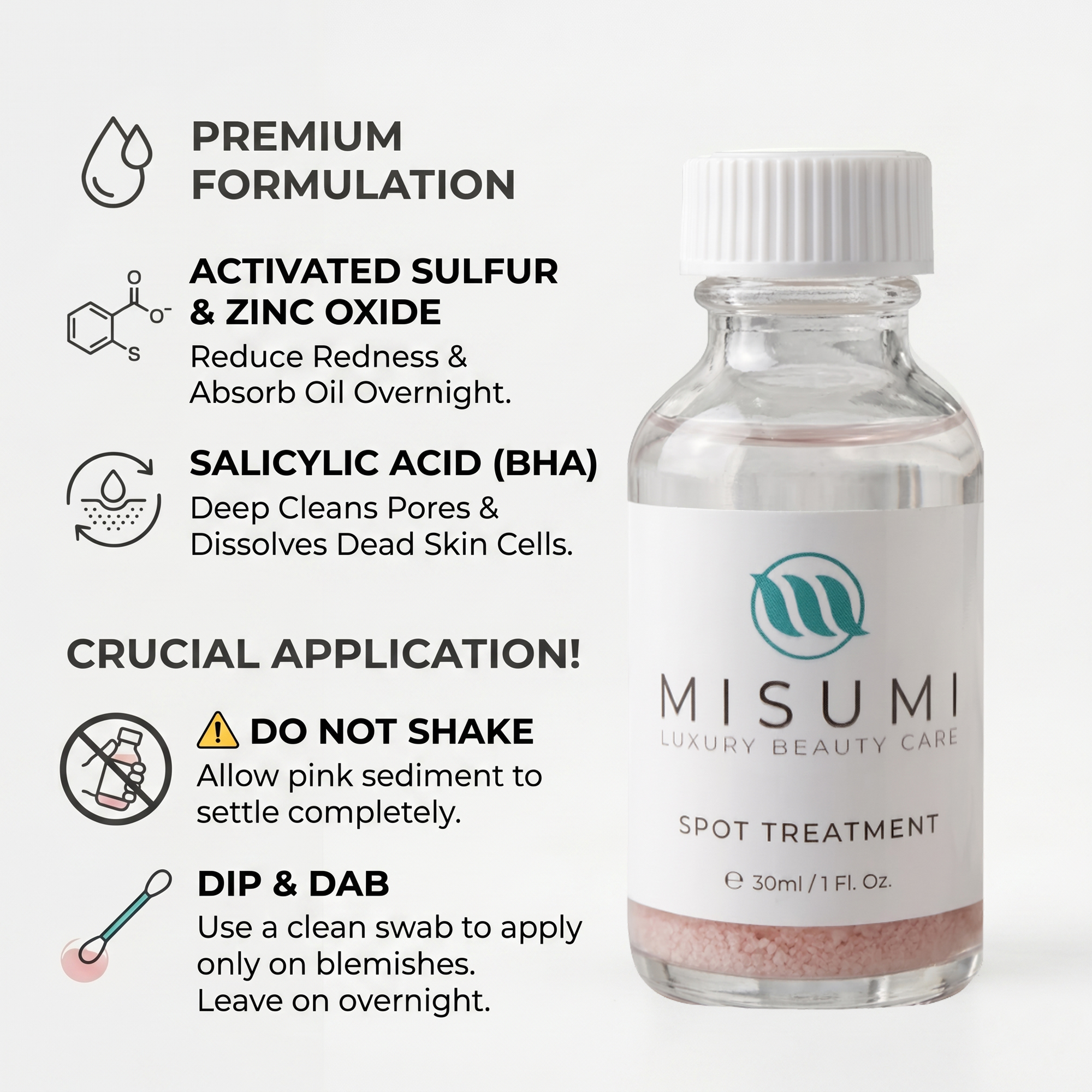 acne-prone skin with visible blemishes before using clarifying spot treatment