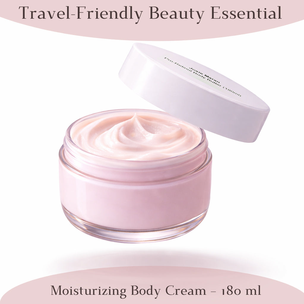 creamy body butter texture showing rich hydrating pro retinol formula