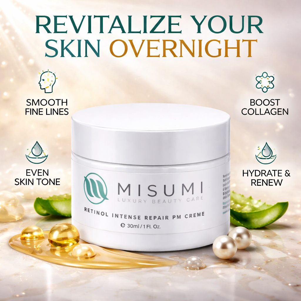 retinol night cream texture showing smooth rich moisturizing anti aging formula