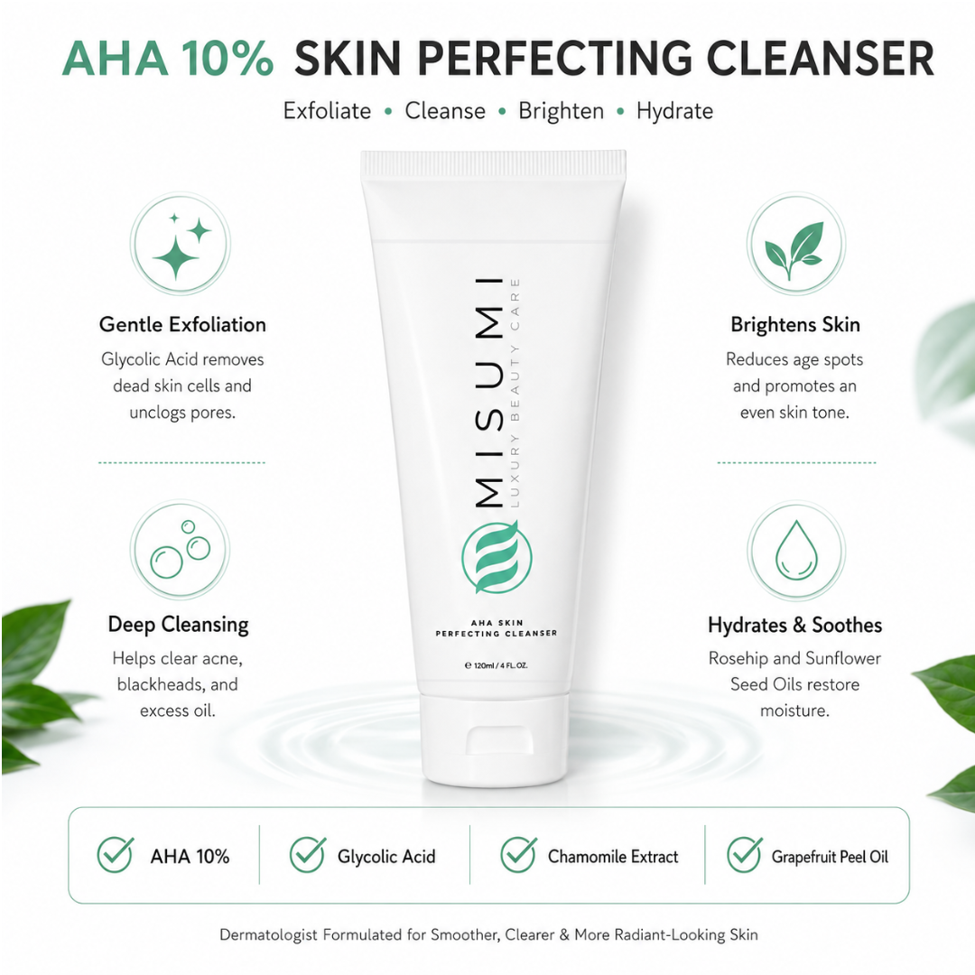 Misumi AHA Skin Perfecting Cleanser – Luxurious Skincare for Clear, Youthful & Radiant Skin