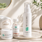 Cruelty-free and alcohol-free skincare badges for MISUMI Pore Purifying botanical toner.