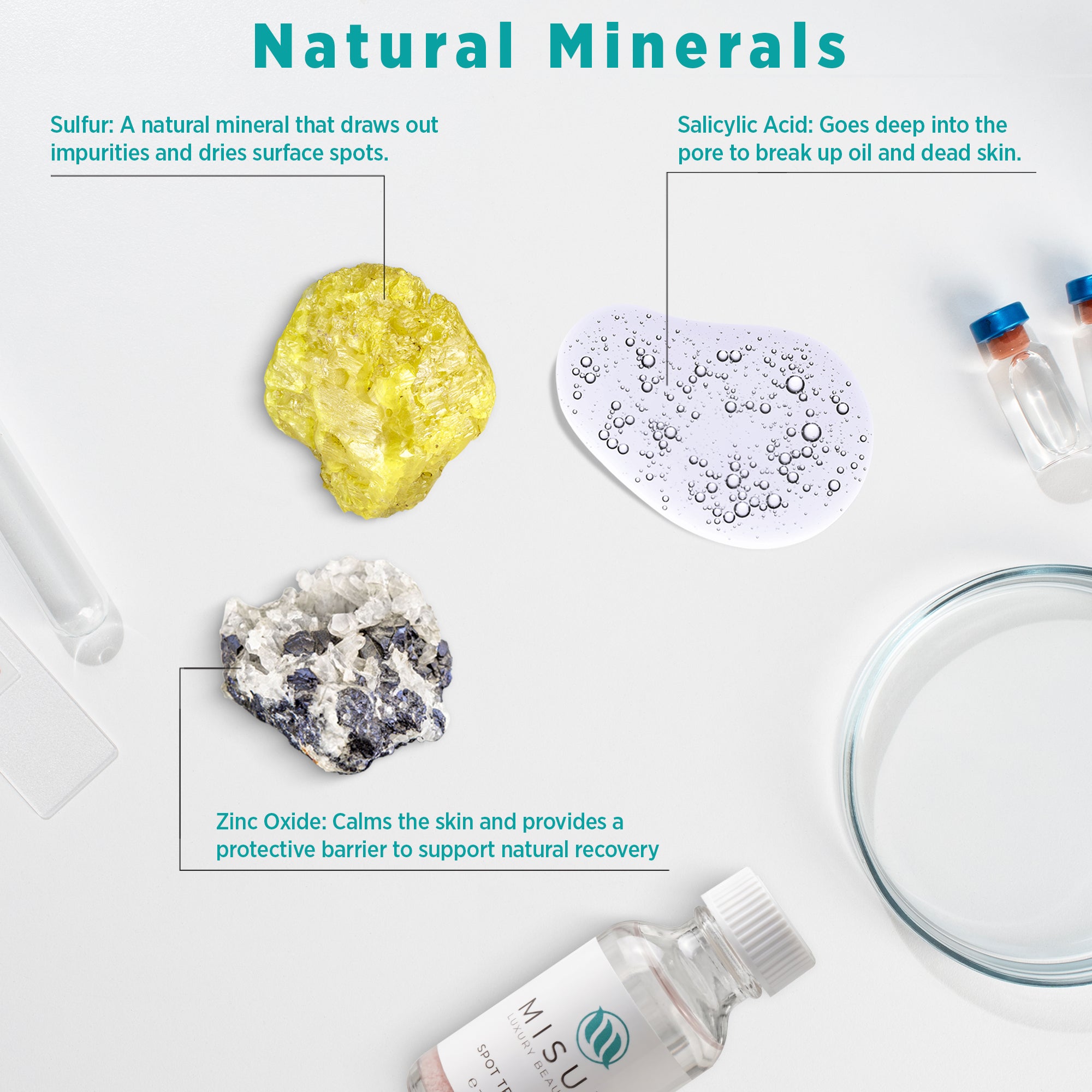 lemon and aloe vera ingredients representing soothing and clarifying skincare benefits