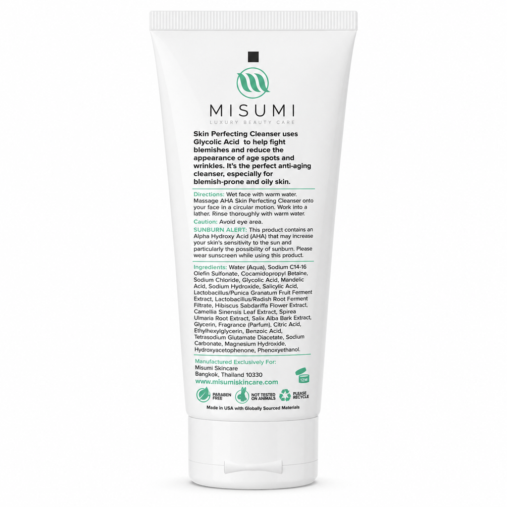 Misumi AHA Skin Perfecting Cleanser – Luxurious Skincare for Clear, Youthful & Radiant Skin