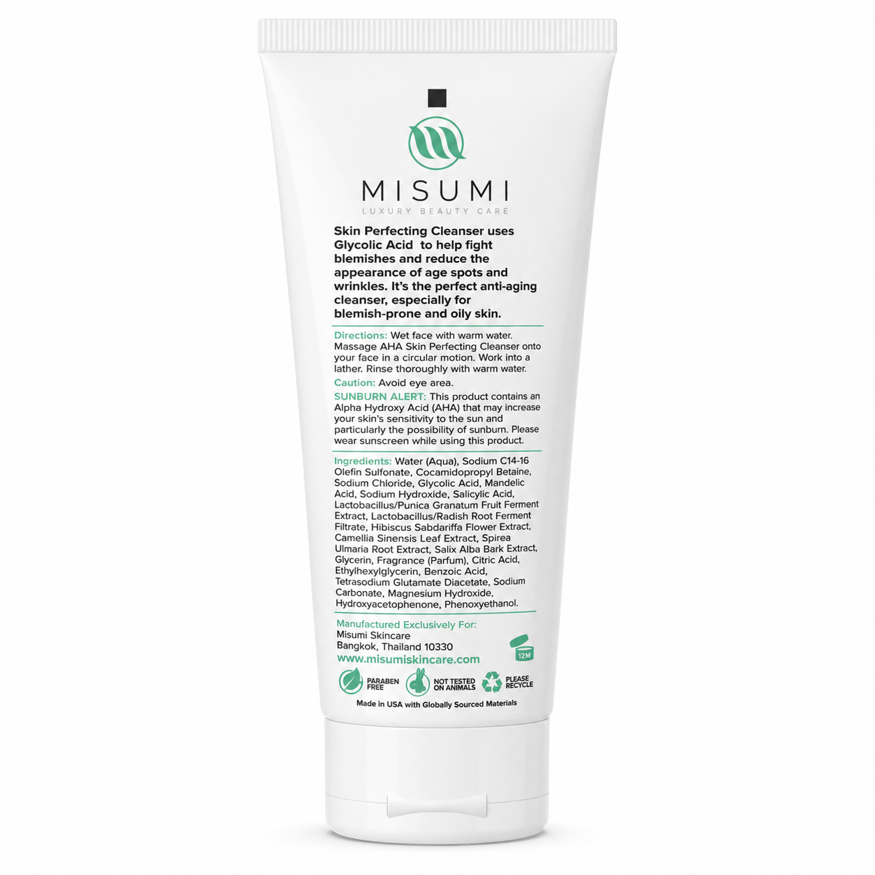 Misumi AHA Skin Perfecting Cleanser – Luxurious Skincare for Clear, Youthful & Radiant Skin